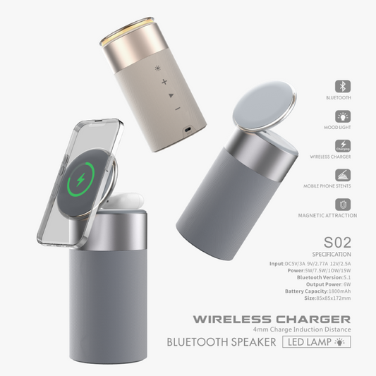 Elegant Furniture (Wireless Charger + Clock + Lamp) D