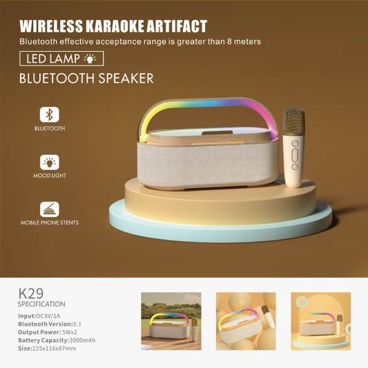 Elegant Furniture (Wireless Charger + Clock + Lamp) K