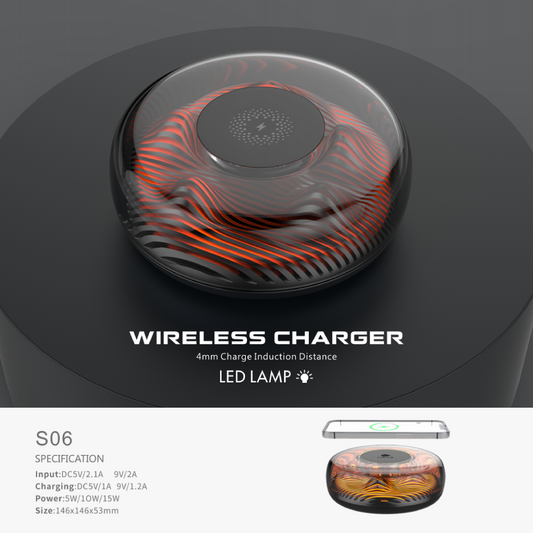 Elegant Furniture (Wireless Charger + Clock + Lamp) B