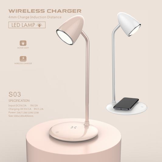 Elegant Furniture (Wireless Charger + Clock + Lamp) R
