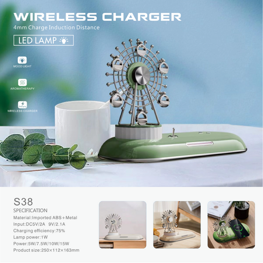 Elegant Furniture (Wireless Charger + Clock + Lamp) Z