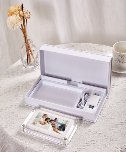 Acrylic Digital Photo Frame with Blue Upload Photo & Video 5″, 7″, 10.1″