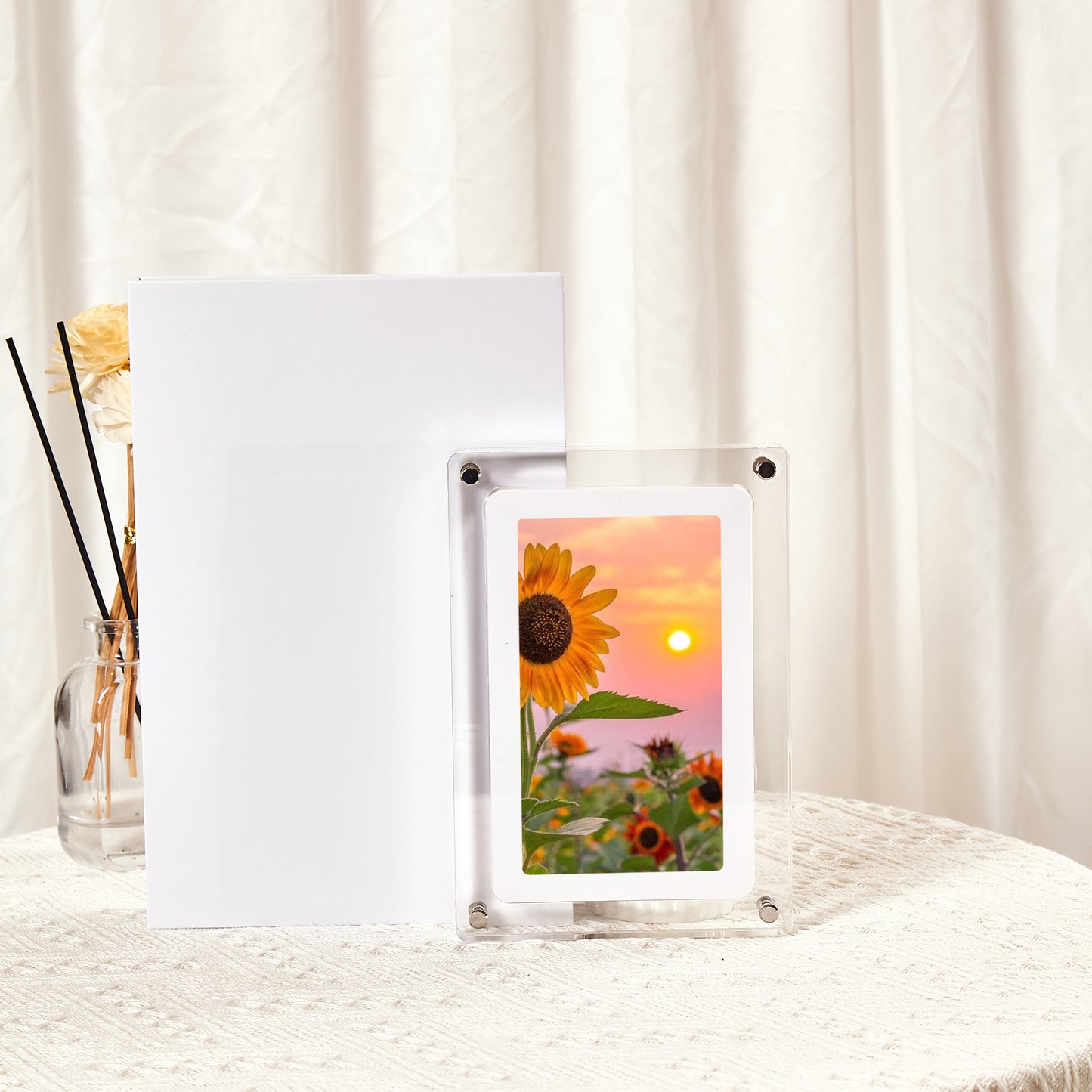 Acrylic Digital Photo Frame with Blue Upload Photo & Video 5″, 7″, 10.1″